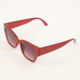 Red Reptile Effect Square Sunglasses - Image 2 - please select to enlarge image