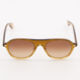 Crystal Brown Lady Eckhart Round Sunglasses  - Image 1 - please select to enlarge image