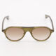 Crystal Olive Lady Eckhart Round Sunglasses  - Image 1 - please select to enlarge image