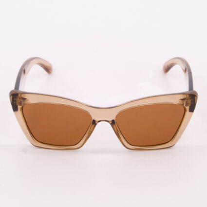 Crystal Brown Cat Eye Sunglasses - Image 1 - please select to enlarge image