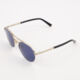 Gold Tone & Black Lewis 03 Aviator Sunglasses - Image 2 - please select to enlarge image