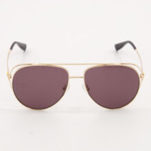 Purple & Gold Tone Aviator Sunglasses