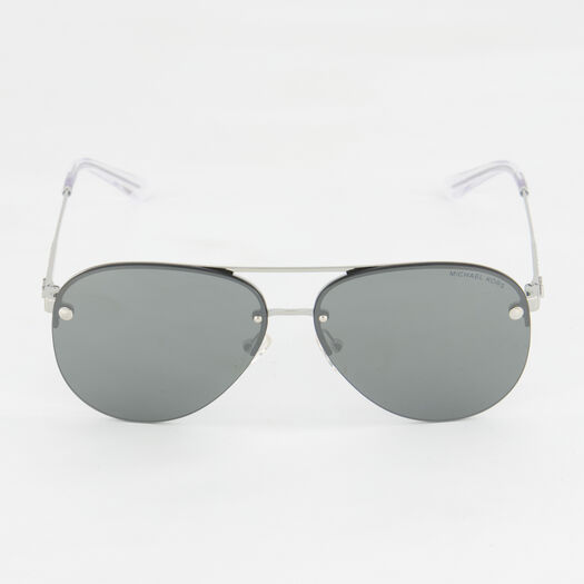 Silver Tone Embellished Aviator Sunglasses - Image 1 - please select to enlarge image