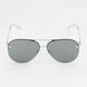 Silver Tone Embellished Aviator Sunglasses - Image 1 - please select to enlarge image