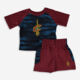 Navy & Burgundy T Shirt & Shorts - Image 1 - please select to enlarge image