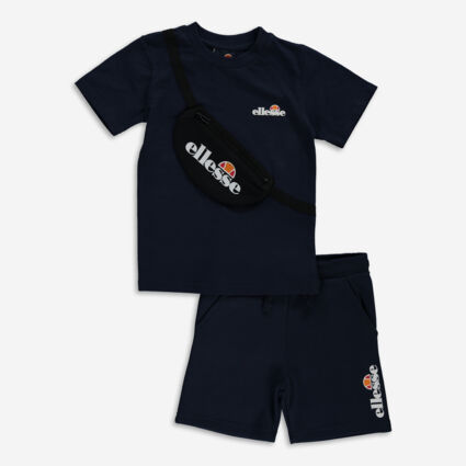 Navy T Shirt & Shorts Set - Image 1 - please select to enlarge image