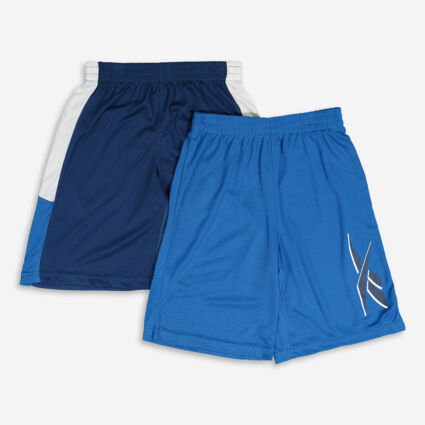 Two Pack Blue Basketball Shorts - Image 1 - please select to enlarge image