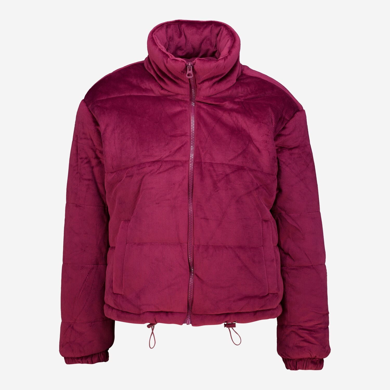 Burgunderfarbene Pufferjacke aus Cord TK Maxx de