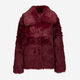 Oxblood Faux Fur Jacket  - Image 1 - please select to enlarge image