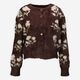 Brown Floral Faux Fur Cardigan - Image 1 - please select to enlarge image