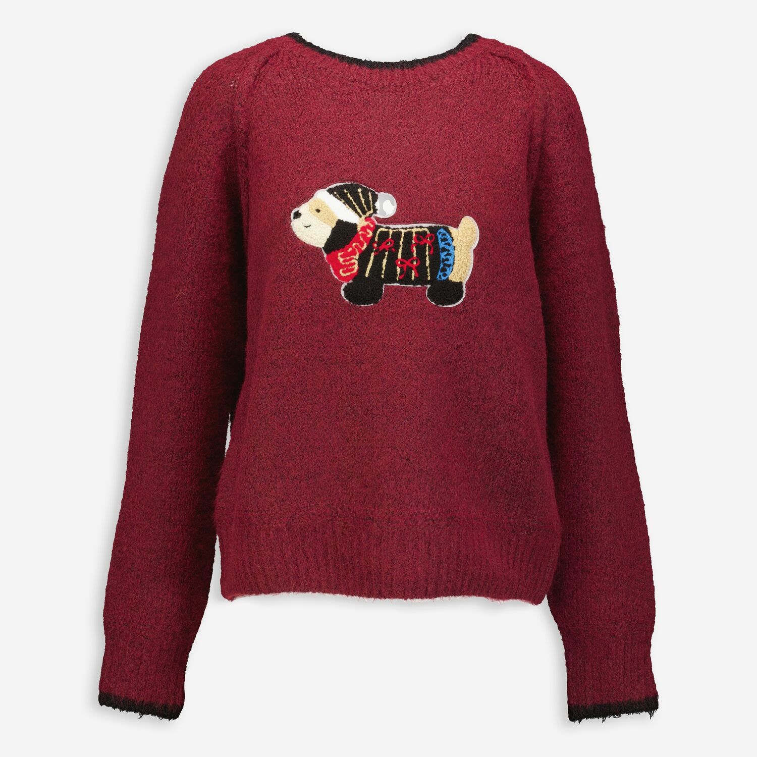 Wine Festive Sausage Dog Jumper TK Maxx UK