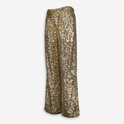 Gold Sequin Embellished Trousers - TK Maxx UK