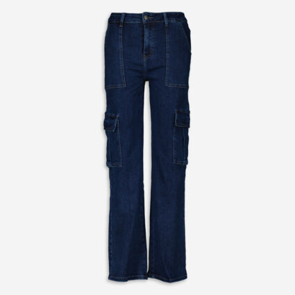 Dark Blue Cargo Jeans - TK Maxx UK