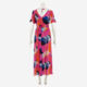 Pink Patterned Maxi Dress  - Image 2 - please select to enlarge image