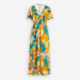 Green & Orange Floral Maxi Dress  - Image 1 - please select to enlarge image