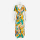 Green & Orange Floral Maxi Dress  - Image 2 - please select to enlarge image
