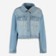 Blue Mid Wash Rhinestone Denim Jacket  - Image 1 - please select to enlarge image