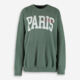 Green Paris Sweatshirt - Image 1 - please select to enlarge image