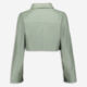 Sage Green Leather Cropped Jacket - Image 2 - please select to enlarge image