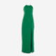 Emerald Green Halter Maxi Dress  - Image 1 - please select to enlarge image