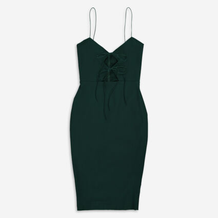 Green Cut Out Dress - Image 1 - please select to enlarge image