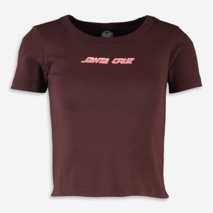 Brown Cropped T Shirt    - Image 1 - please select to enlarge image
