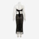 Black Open Knit Chain Maxi Dress  - Image 2 - please select to enlarge image
