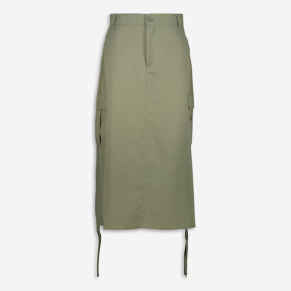Green Cargo Midi Skirt - Image 1 - please select to enlarge image