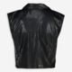 Black Sleeveless Faux Leather Jacket - Image 2 - please select to enlarge image