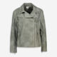 Pale Olive Faux Leather Jacket - Image 1 - please select to enlarge image