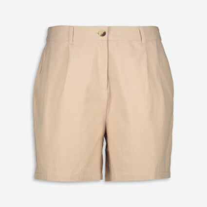 Almond Beige Shorts - Image 1 - please select to enlarge image