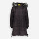 Black Faux Fur Trim Long Puffer Coat - Image 1 - please select to enlarge image