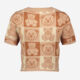 Brown Knitted Teddy Bear Short Sleeve Jumper - Image 2 - please select to enlarge image