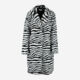 Zebra Pattern Faux Fur Coat  - Image 1 - please select to enlarge image