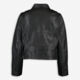 Black Leather Belted Biker Jacket - Image 2 - please select to enlarge image