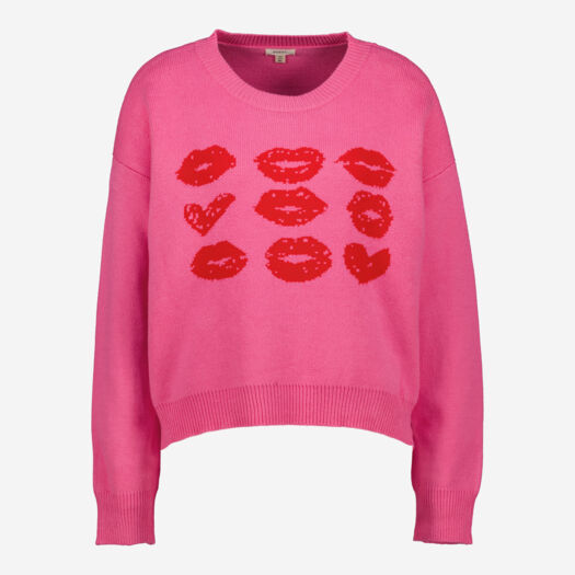 Pink Patterned Jumper - Image 1 - please select to enlarge image