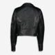 Black Faux Leather Biker Jacket - Image 2 - please select to enlarge image