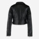 Black Patchwork Effect Leather Jacket - Image 2 - please select to enlarge image