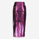 Purple Metallic Maxi Split Skirt  - Image 2 - please select to enlarge image