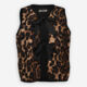 Brown Leopard Patterned Bow Fasten Gilet  - Image 1 - please select to enlarge image