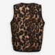 Brown Leopard Patterned Bow Fasten Gilet  - Image 2 - please select to enlarge image