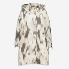 Cream Patterned Rain Coat