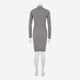 Silver Grey Knitted Ribbed Dress  - Image 2 - please select to enlarge image