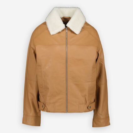 Brown Leather Jacket  - Image 1 - please select to enlarge image