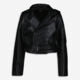 Black Biker Jacket - Image 1 - please select to enlarge image