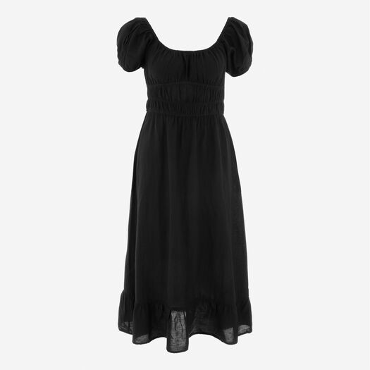 Black Puff Sleeve Dress - Image 1 - please select to enlarge image