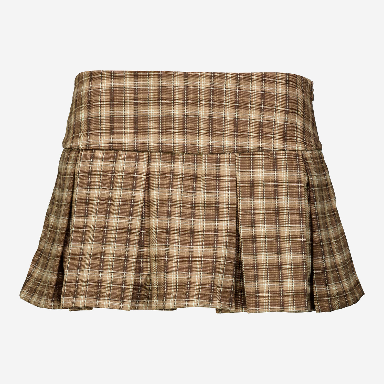 Brown Plaid Pleat Mini Skirt TK Maxx UK - Main Image