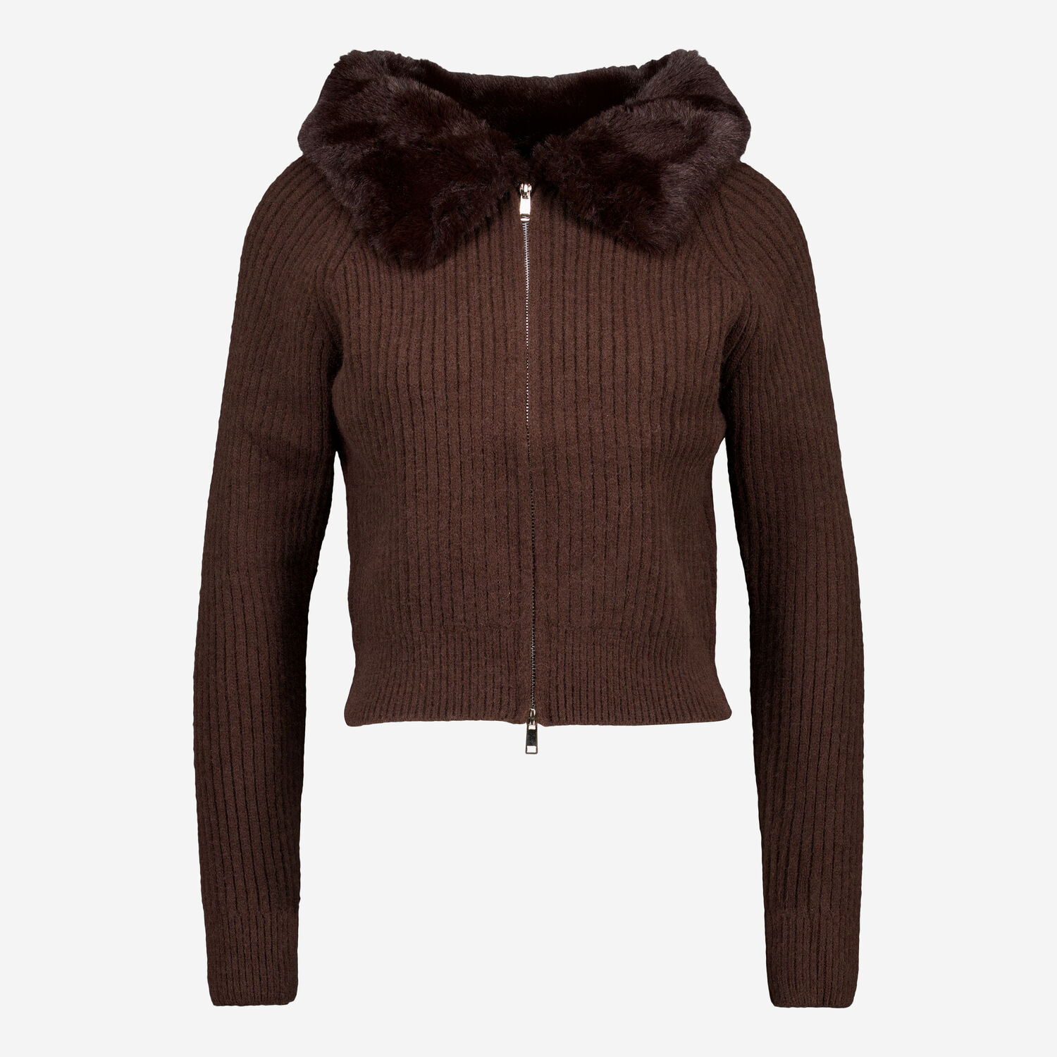 Black Fur Collar Cardigan Cardigan With Fur Trim Sleeves Lipsy