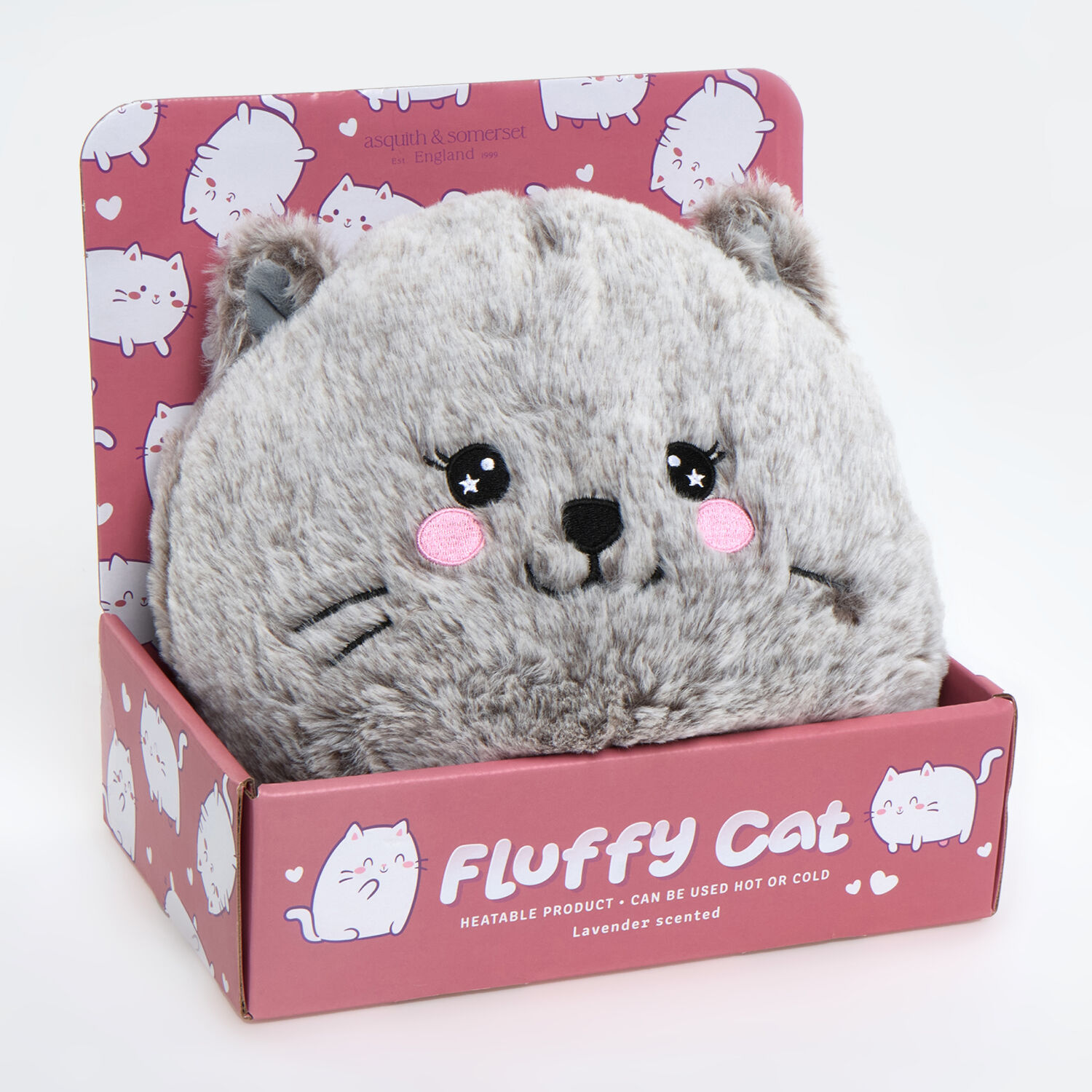 Heatable Grey Fluffy Cat TK Maxx UK