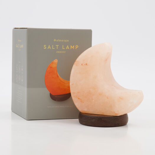 Orange Crescent Salt Lamp - Image 1 - please select to enlarge image